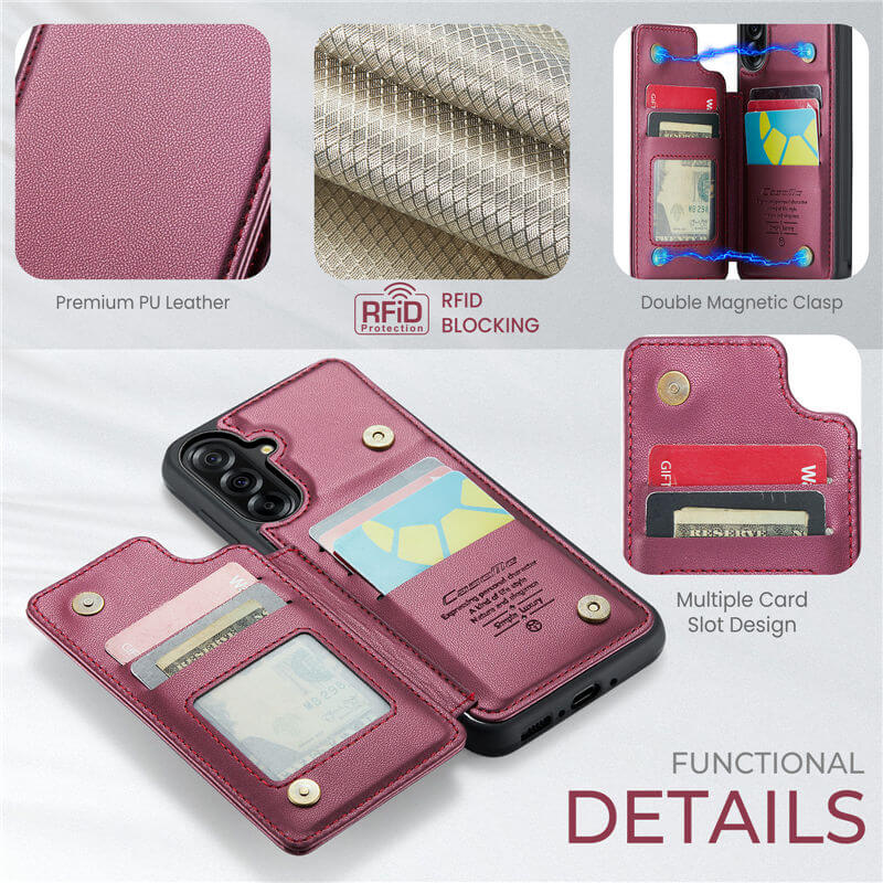 CaseMe Samsung Galaxy A56 5G RFID Blocking Card Holder Case