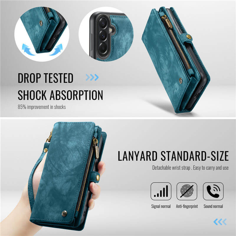 CaseMe Samsung Galaxy A57 2-in-1 Magnetic Wallet Case with Wrist Strap