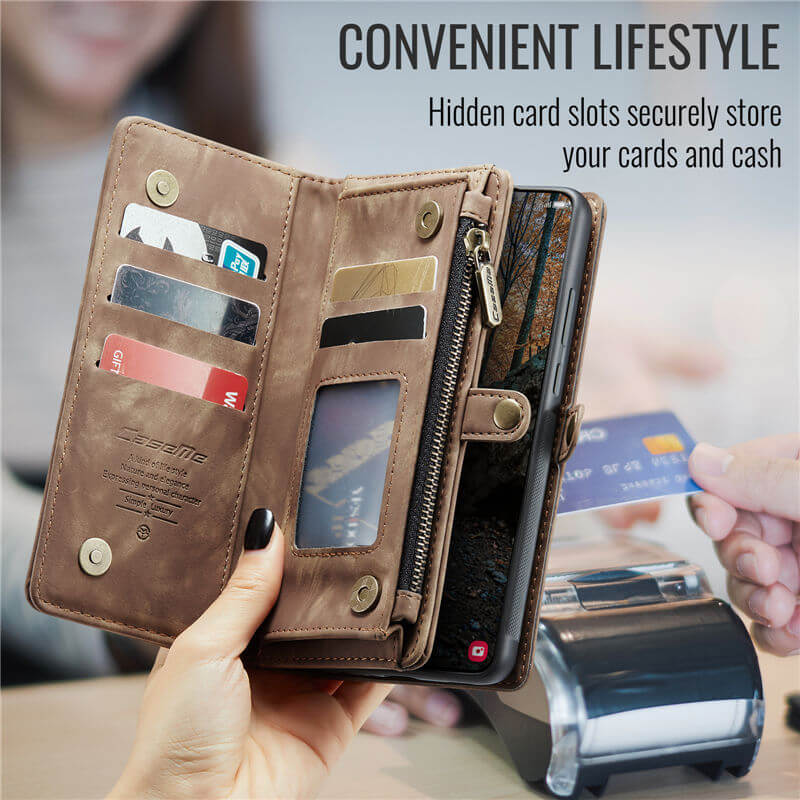 CaseMe Samsung Galaxy A57 2-in-1 Magnetic Wallet Case with Wrist Strap