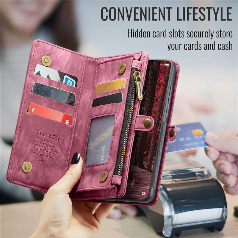 CaseMe Samsung Galaxy A57 2-in-1 Magnetic Wallet Case with Wrist Strap