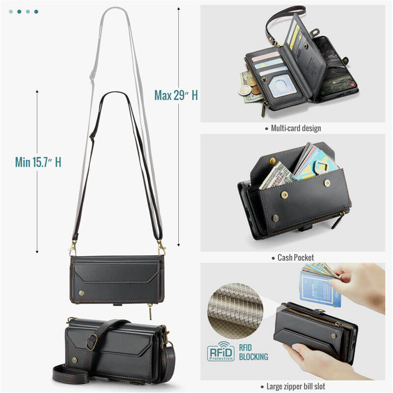 CaseMe Samsung Galaxy A57 Wallet RFID Blocking Crossbody Phone Case