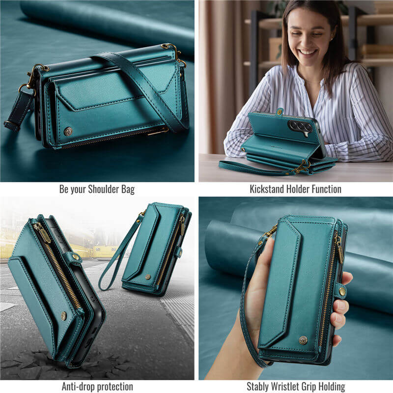 CaseMe Samsung Galaxy A57 Wallet RFID Blocking Crossbody Phone Case