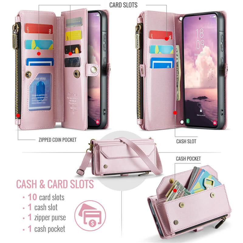 CaseMe Samsung Galaxy A57 Wallet RFID Blocking Crossbody Phone Case