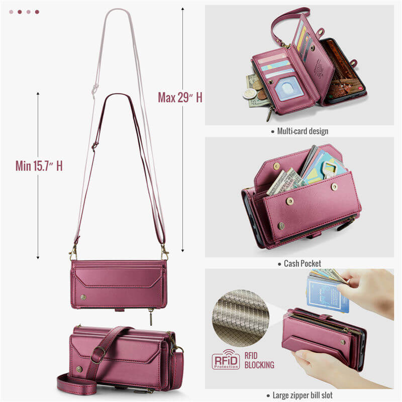 CaseMe Samsung Galaxy A57 Wallet RFID Blocking Crossbody Phone Case