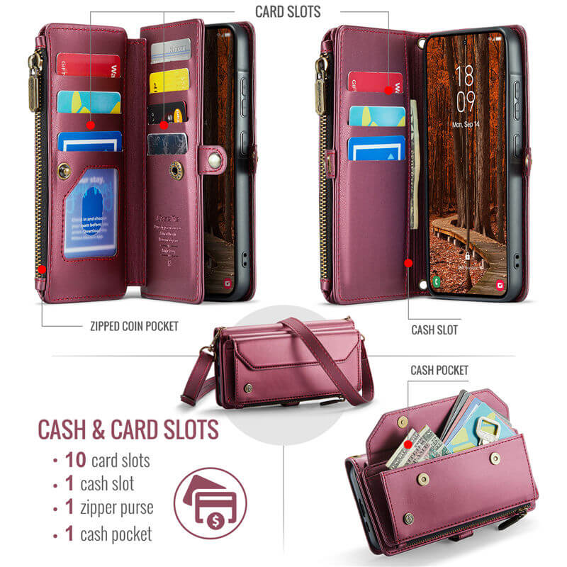 CaseMe Samsung Galaxy A57 Wallet RFID Blocking Crossbody Phone Case