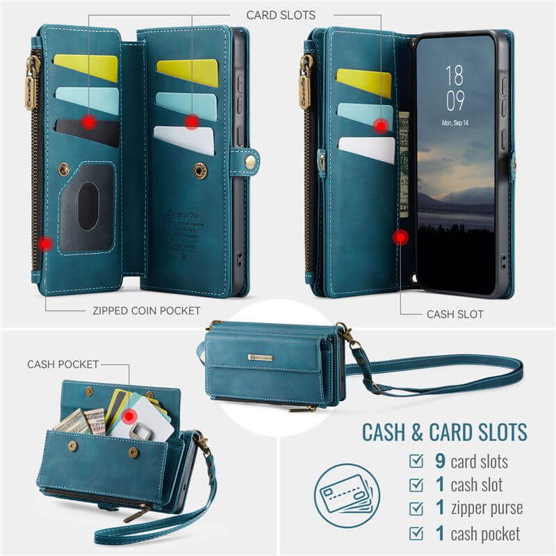 CaseMe Samsung Galaxy A57 Crossbody Wallet Case