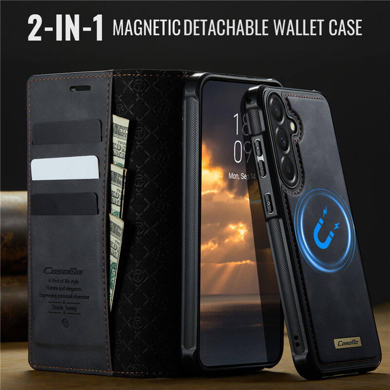 CaseMe Samsung Galaxy A57 2-in-1 Magnetic Wallet Case