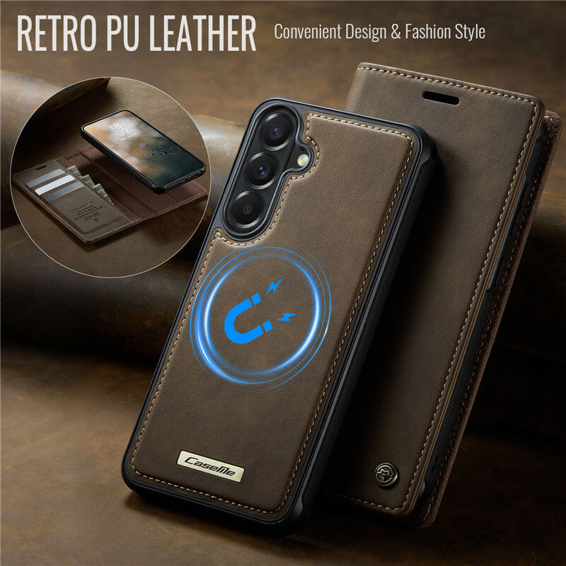 CaseMe Samsung Galaxy A57 2-in-1 Magnetic Wallet Case