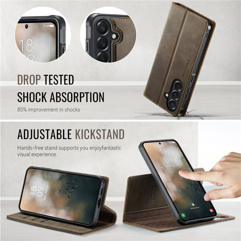 CaseMe Samsung Galaxy A57 2-in-1 Magnetic Wallet Case