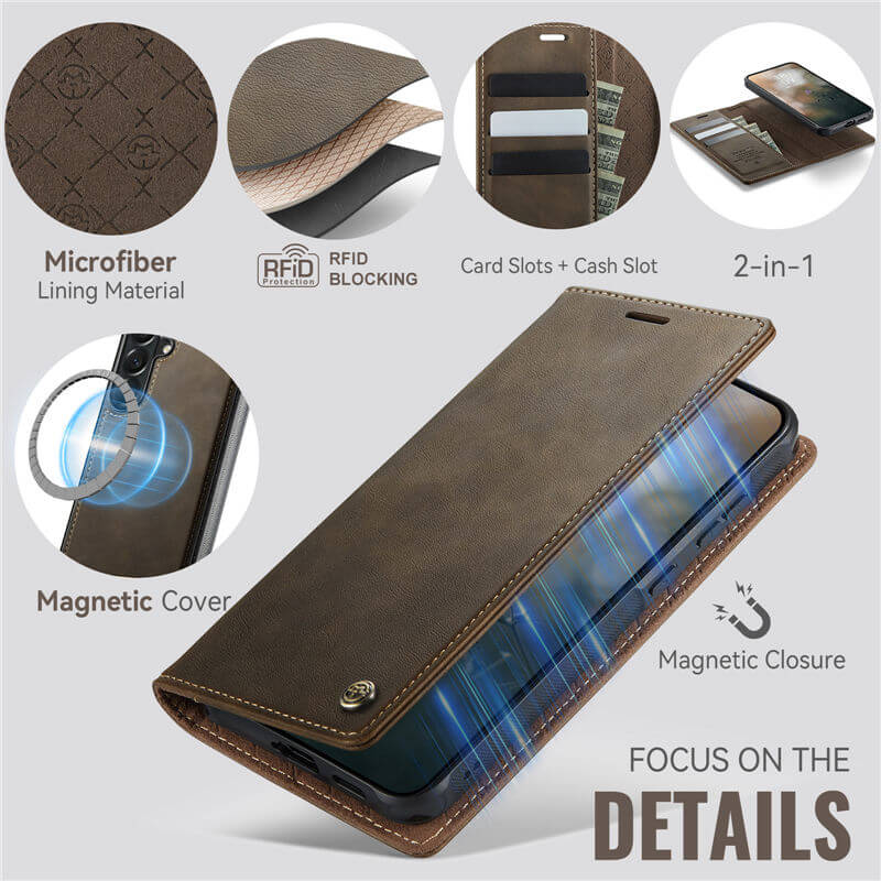 CaseMe Samsung Galaxy A57 2-in-1 Magnetic Wallet Case