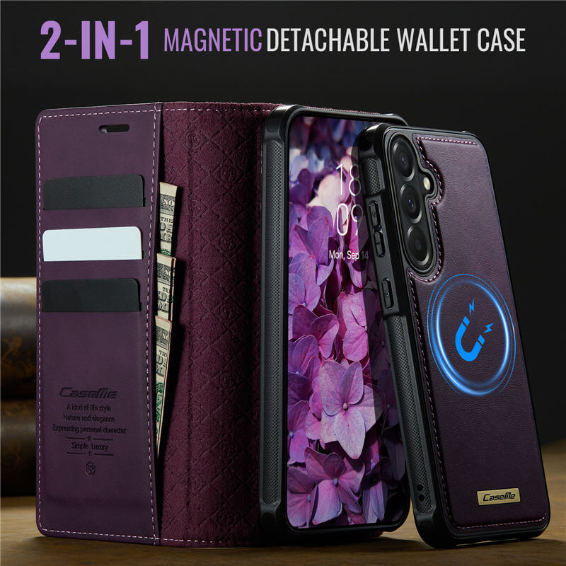 CaseMe Samsung Galaxy A57 2-in-1 Magnetic Wallet Case