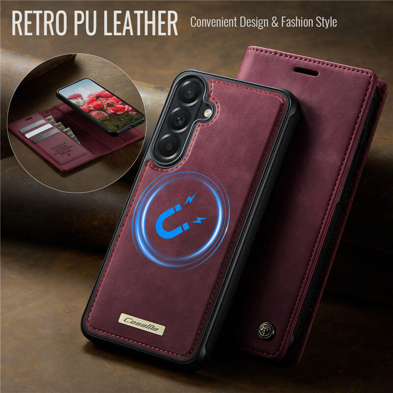 CaseMe Samsung Galaxy A57 2-in-1 Magnetic Wallet Case
