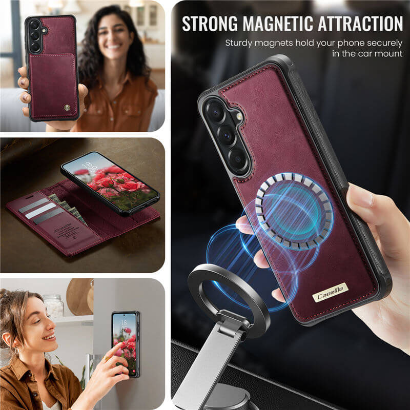 CaseMe Samsung Galaxy A57 2-in-1 Magnetic Wallet Case