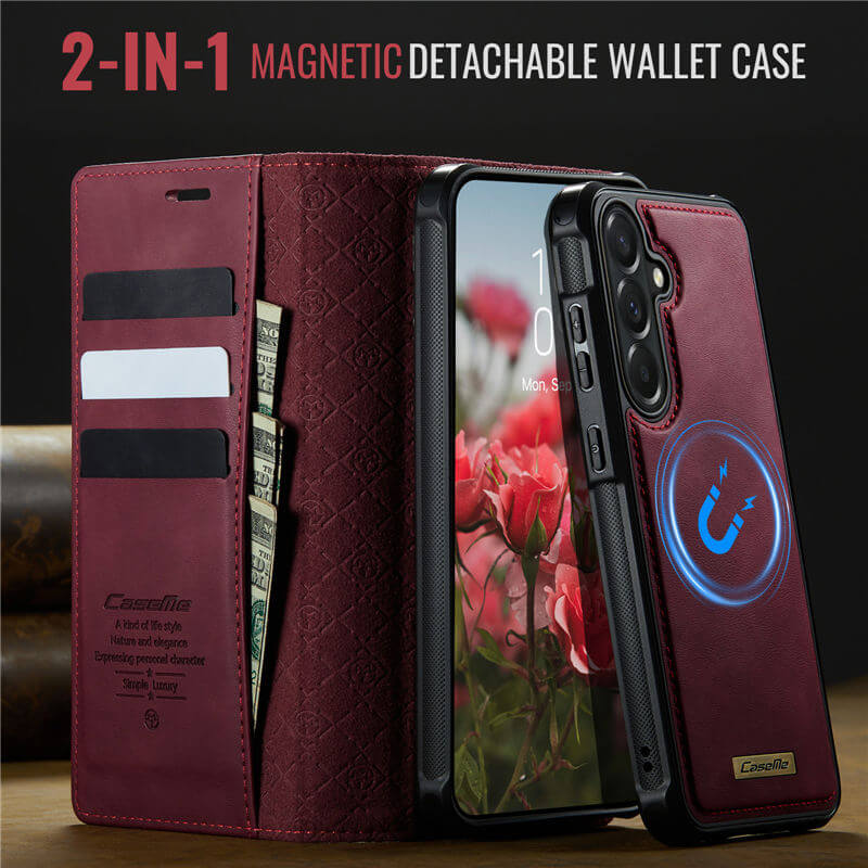 CaseMe Samsung Galaxy A57 2-in-1 Magnetic Wallet Case