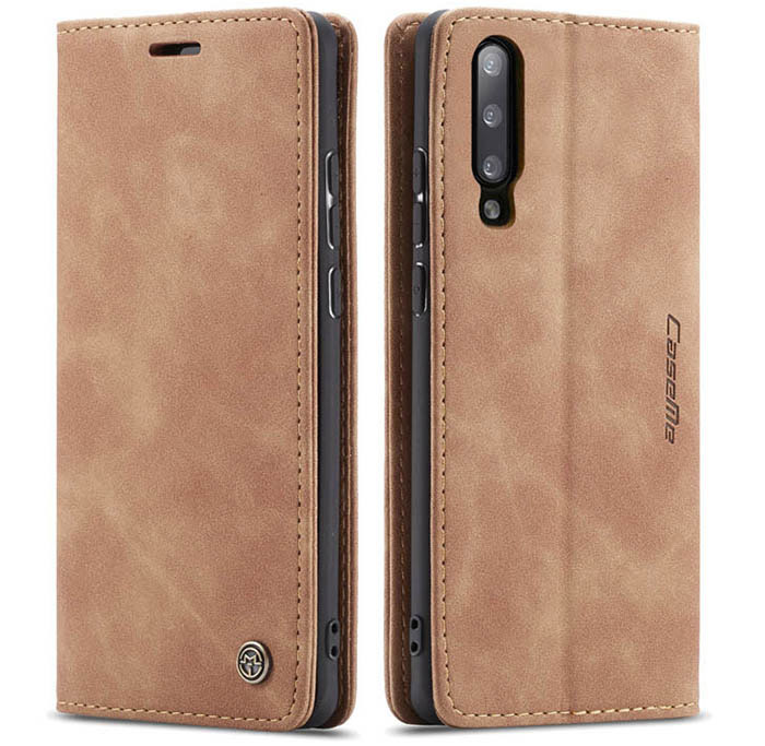 CaseMe Samsung Galaxy A70 Retro Wallet Kickstand Magnetic Flip Leather Case