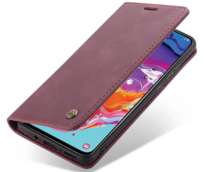 CaseMe Samsung Galaxy A70 Retro Wallet Kickstand Magnetic Flip Leather Case