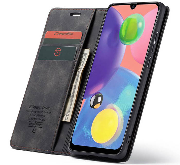 CaseMe Samsung Galaxy A70S Wallet Kickstand Magnetic Flip Leather Case