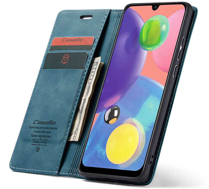 CaseMe Samsung Galaxy A70S Wallet Kickstand Magnetic Flip Leather Case