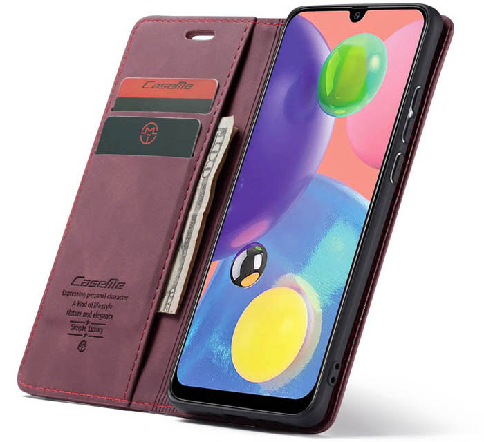 CaseMe Samsung Galaxy A70S Wallet Kickstand Magnetic Flip Leather Case