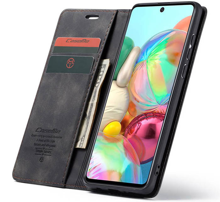 CaseMe Samsung Galaxy A71 Wallet Kickstand Magnetic Flip Leather Case