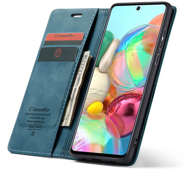 CaseMe Samsung Galaxy A71 Wallet Kickstand Magnetic Flip Leather Case