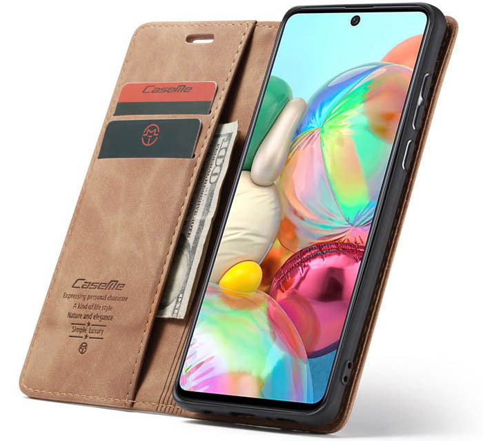 CaseMe Samsung Galaxy A71 Wallet Kickstand Magnetic Flip Leather Case