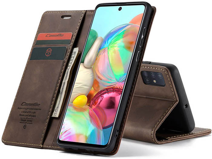 CaseMe Samsung Galaxy A71 Wallet Kickstand Magnetic Flip Leather Case