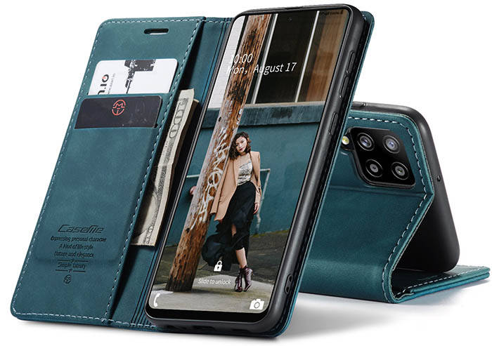 CaseMe Samsung Galaxy A72 Wallet Kickstand Magnetic Flip Leather Case