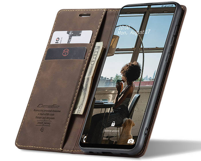 CaseMe Samsung Galaxy A72 Wallet Kickstand Magnetic Flip Leather Case