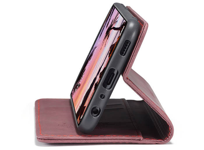 CaseMe Samsung Galaxy A72 Wallet Kickstand Magnetic Flip Leather Case