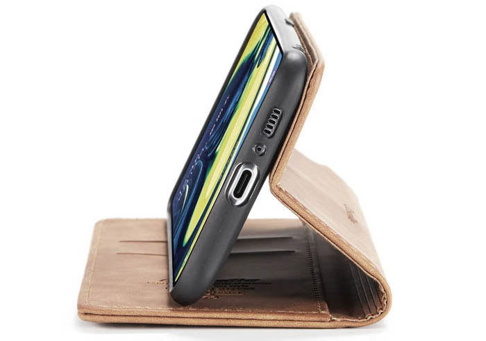 CaseMe Samsung Galaxy A80 Wallet Kickstand Magnetic Flip Leather Case