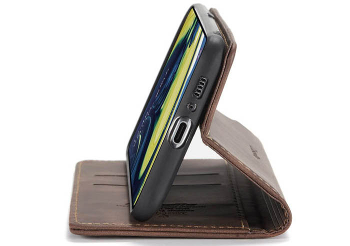 CaseMe Samsung Galaxy A80 Wallet Kickstand Magnetic Flip Leather Case