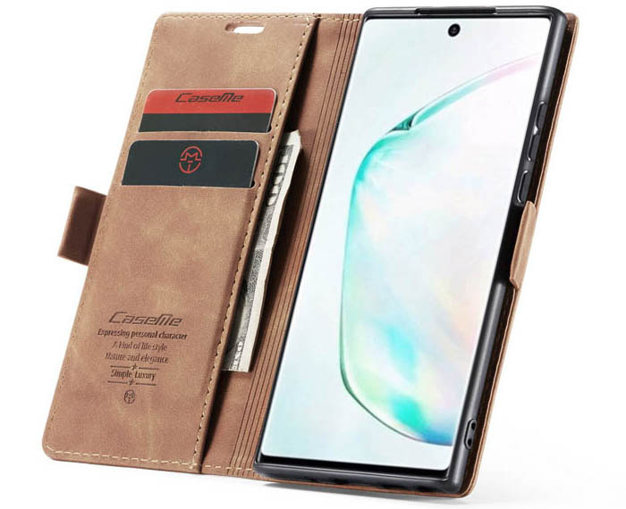 CaseMe Samsung Galaxy A81/Note 10 Lite Wallet Kickstand Magnetic Flip Leather Case