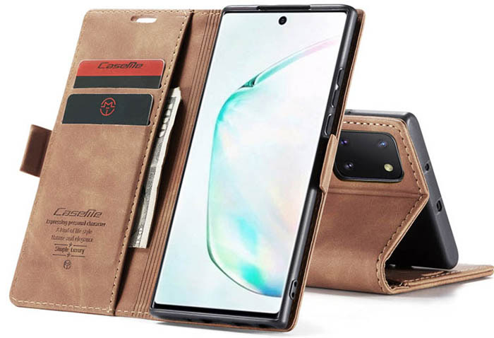 CaseMe Samsung Galaxy A81/Note 10 Lite Wallet Kickstand Magnetic Flip Leather Case