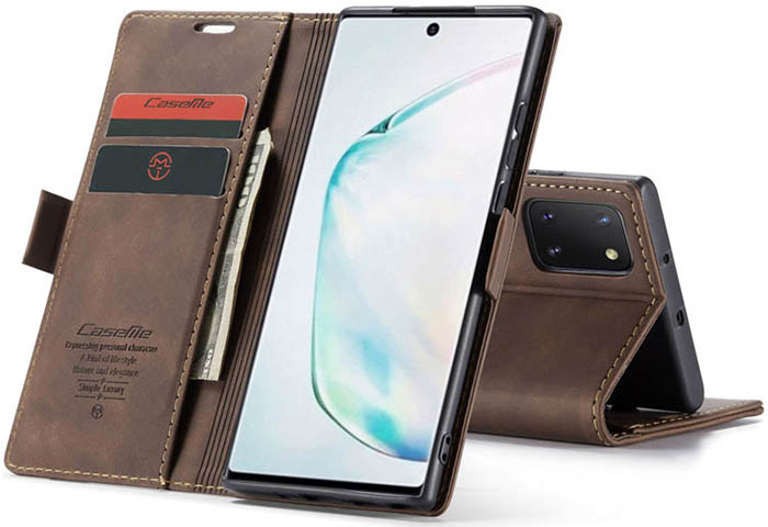 CaseMe Samsung Galaxy A81/Note 10 Lite Wallet Kickstand Magnetic Flip Leather Case