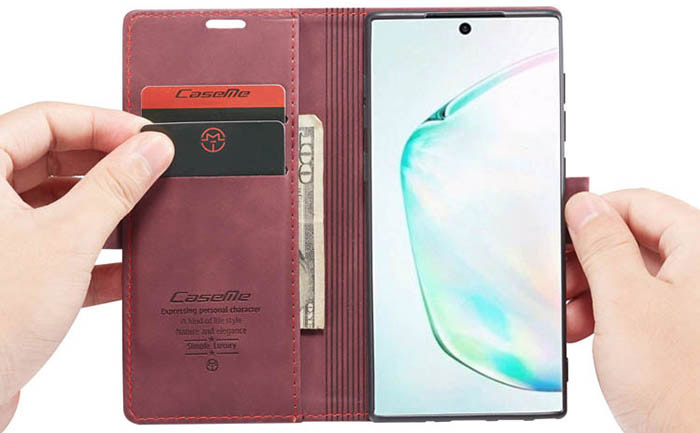 CaseMe Samsung Galaxy A81/Note 10 Lite Wallet Kickstand Magnetic Flip Leather Case