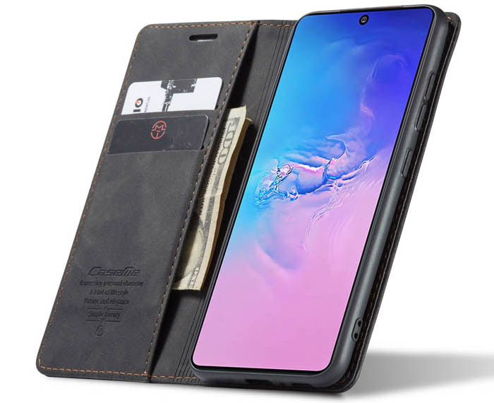 CaseMe Samsung Galaxy A91/S10 Lite Wallet Kickstand Magnetic Flip Leather Case