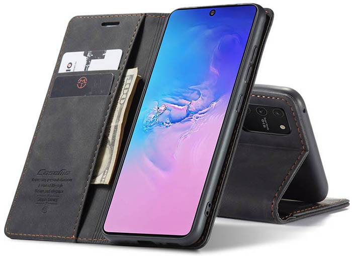 CaseMe Samsung Galaxy A91/S10 Lite Wallet Kickstand Magnetic Flip Leather Case