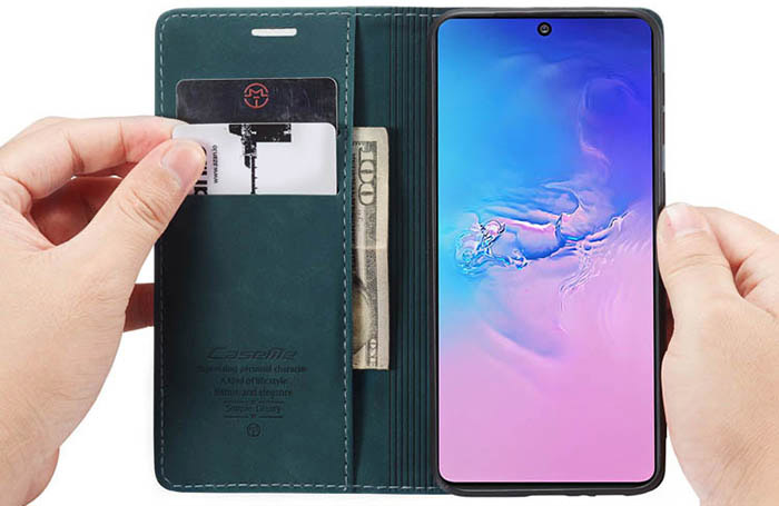 CaseMe Samsung Galaxy A91/S10 Lite Wallet Kickstand Magnetic Flip Leather Case