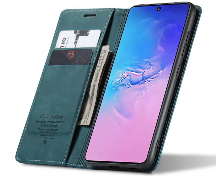 CaseMe Samsung Galaxy A91/S10 Lite Wallet Kickstand Magnetic Flip Leather Case