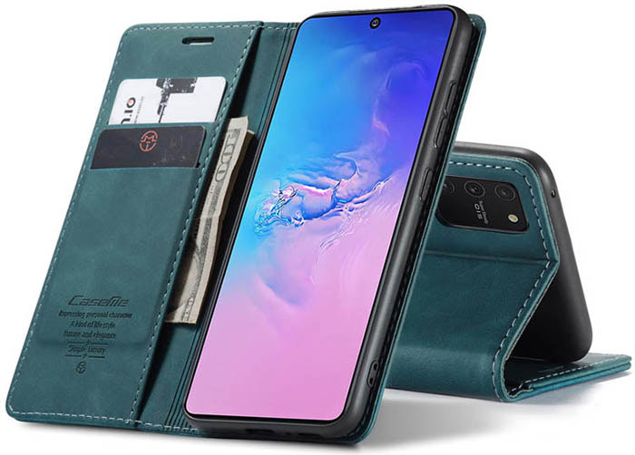 CaseMe Samsung Galaxy A91/S10 Lite Wallet Kickstand Magnetic Flip Leather Case