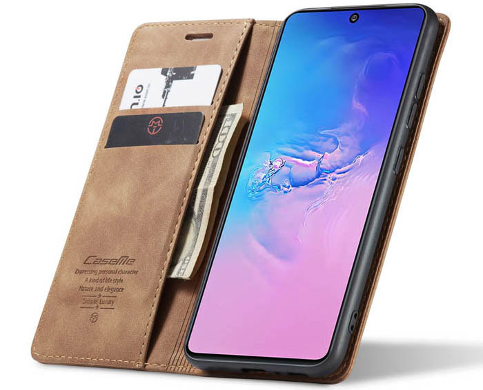 CaseMe Samsung Galaxy A91/S10 Lite Wallet Kickstand Magnetic Flip Leather Case