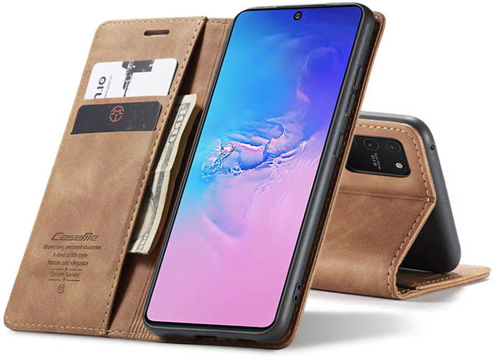 CaseMe Samsung Galaxy A91/S10 Lite Wallet Kickstand Magnetic Flip Leather Case