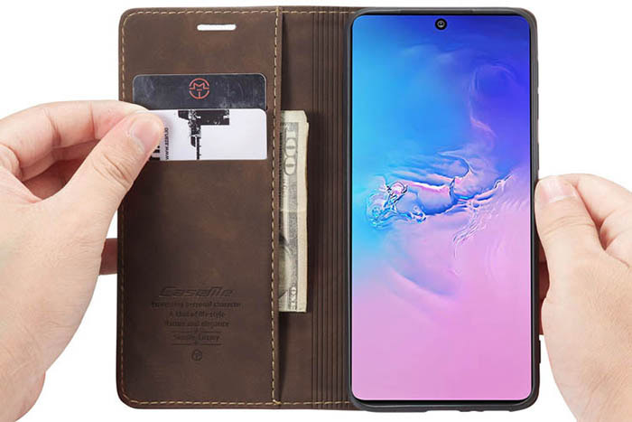 CaseMe Samsung Galaxy A91/S10 Lite Wallet Kickstand Magnetic Flip Leather Case