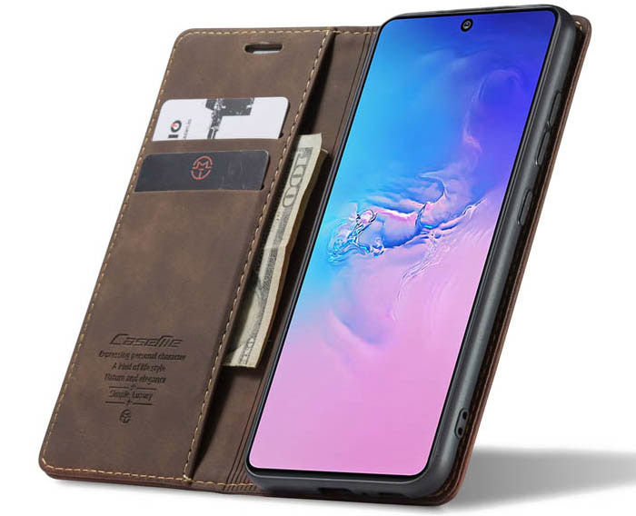 CaseMe Samsung Galaxy A91/S10 Lite Wallet Kickstand Magnetic Flip Leather Case