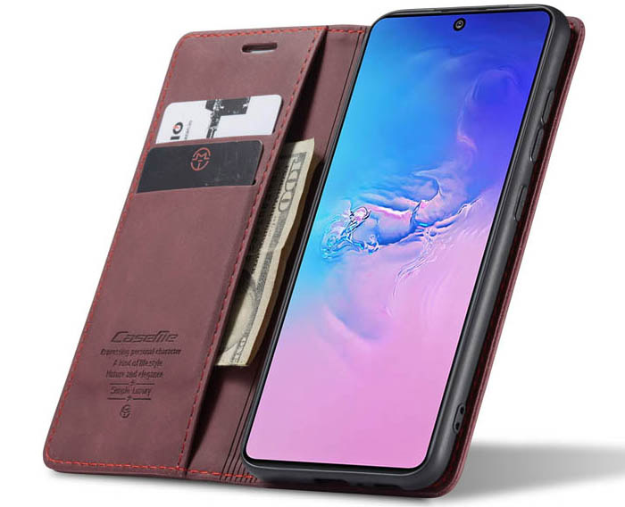 CaseMe Samsung Galaxy A91/S10 Lite Wallet Kickstand Magnetic Flip Leather Case