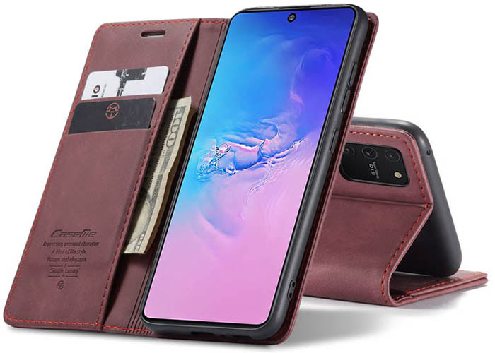 CaseMe Samsung Galaxy A91/S10 Lite Wallet Kickstand Magnetic Flip Leather Case