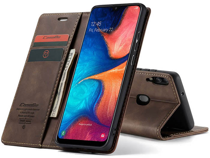 CaseMe Samsung Galaxy A20e Wallet Kickstand Magnetic Flip Leather Case