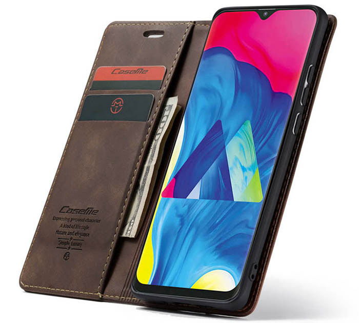 CaseMe Samsung Galaxy M10 Wallet Kickstand Magnetic Flip Leather Case