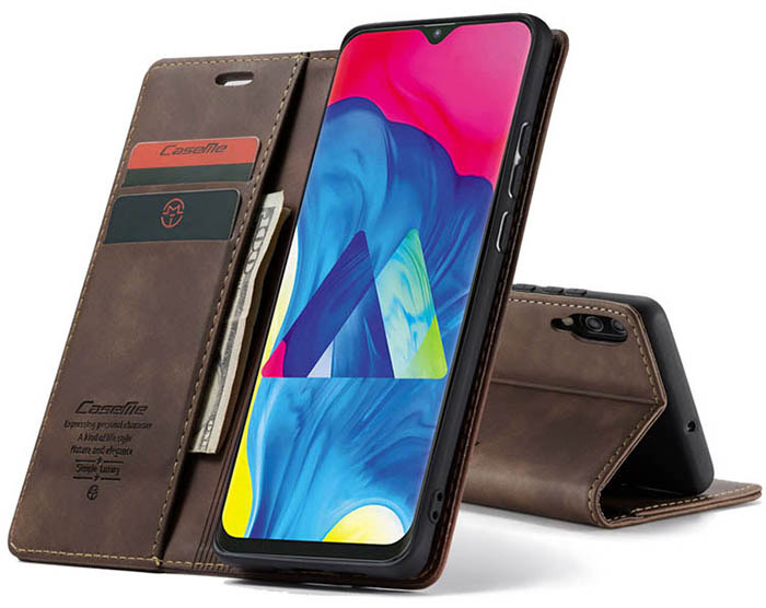 CaseMe Samsung Galaxy M10 Wallet Kickstand Magnetic Flip Leather Case